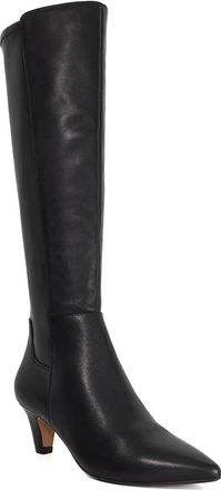 Dune London Womens Ladies Sera - Low Suede Knee-High Boots - Black Leather - Size UK 6