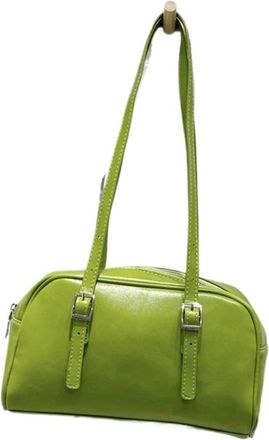 Generic Retro Underarm Bag Large Capacity Fashionable Womens Versatile Single Shoulder Street Trend PU Material(Green)