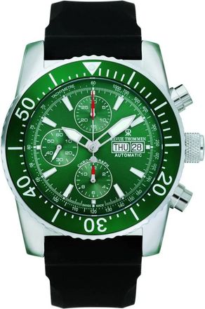 Revue Thommen Diver Day Date Silicone Horloge - Heren - Horloges - Groen - ONE Size - Accessoires