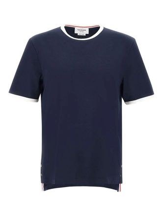Thom Browne Ss Ringer Tee In Medium Weight Jersey