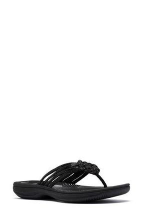 Clarks Breeze Gem Crystal Embellished Flip Flop in Black at Nordstrom Rack, Size 10