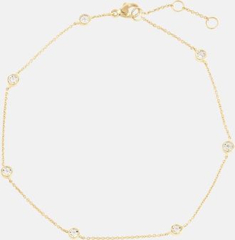 Stone and Strand Diamonds By The Dozen 10kt gold anklet with diamonds
