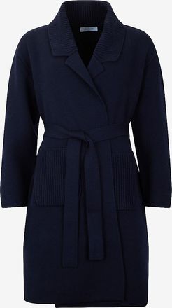 Gran Sasso Dreiviertelmantel mit Strick-Taschen und Gürtel