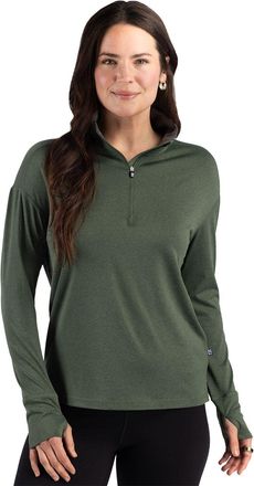 Cutter & Buck Forge Recycled Four-Way Stretch Womens Quarter Zip Pullover
