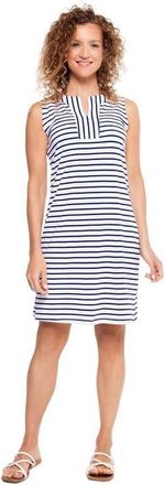 Coolibar Oceanside Tank Dress, UPF 50+ Sun Protection in White/navy Stripe at Nordstrom, Size Xx-Large