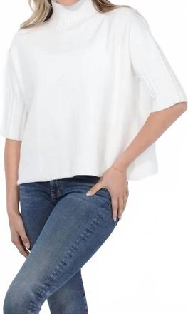 Rain + Rose Natasha Classic Knit Sweater Top In Ivory
