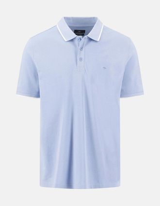 Fynch-Hatton Mens Contrast Tipped 2-Ply Cotton Polo Shirt New Breeze - Green - Size: 46
