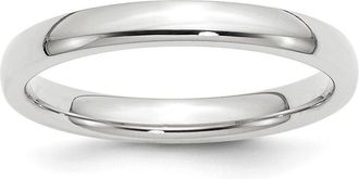Diamond2Deal Platinum 3mm Comfort-Fit Wedding Band Ring