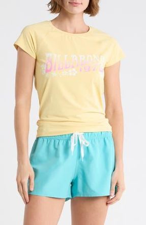 Billabong Beach Babe Rashguard Top in Retro Yellow at Nordstrom Rack, Size X-Large