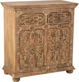 Wanderlust Deco Aparador de madera marr&oacute;n 90x40x90