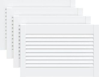 vidaXL Ante a Lamelle Bianche 4 pz Bianche 39,5x59,4 cm Legno di Pino - Vidaxl