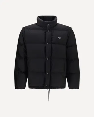 Prada Puffer Jacket Re-Nylon with Triangle Logo Male S