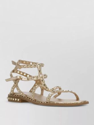 Ash strappy flat sandals open toe leather