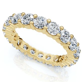 Pompeii3 3Ct Mary Diamond Eternity Wedding Ring 14k Gold or Platinum Lab Grown EF/VS