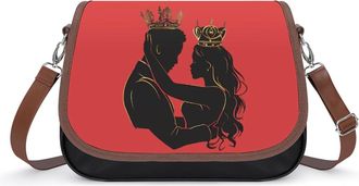 Generic African Hot Queen And King Small Womens Crossbody Bags Shoulder Handbag with Adjustable Strap for Travel