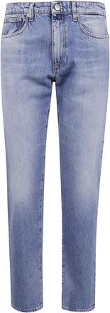 Incotex W02A Long Leg Jeans - Heren - Slim Fit Jeans - Blauw - W32 - Leer - Jeans