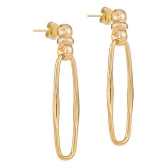 Federica Tosi Gouden Sylvie Oorbellen - Dames - Oorbellen - Geel - ONE Size - Accessoires