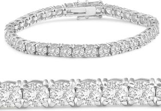Pompeii3 12ct Diamond Tennis Bracelet 14K White Gold 7 Lab Grown