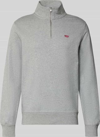 Levi's Troyer mit Label-Patch und Troyer-Kragen in Hellgrau, Gr&ouml;&szlig;e XXL