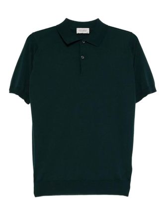 John Smedley Merino polo shirt - Green
