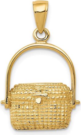 Diamond2Deal 14k Yellow Gold Large Nantucket Basket Pendant