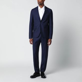 Tagliatore Blue Wool Single Breasted Suit