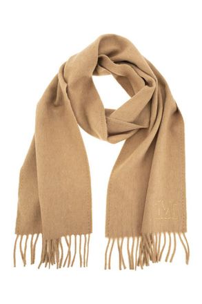 Max Mara Wkclara - Camel Stole With Monogram Embroidery