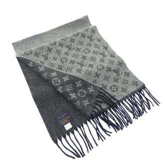 Louis Vuitton Pre-owned Stole - Heren - Pre-owned - Grijs - Maat: ONE Size Kasjmier