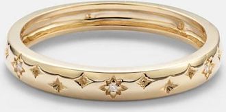 Stone and Strand Anillo Northern Star de oro de 14 ct con diamantes