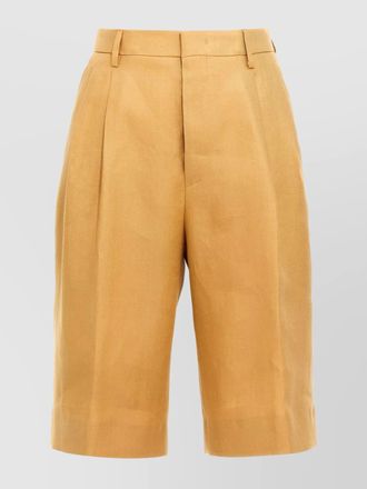 Tagliatore linen knee-length bermuda shorts