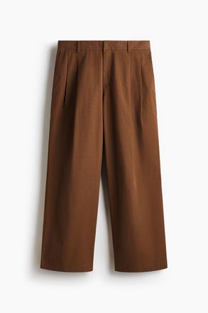 H&M Elegante Hose in Loose Fit - Braun