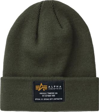 Alpha Industries Skim&uuml;tze ALPHA INDUSTRIES Crew Beanie, Damen, Gr. onesize, gr&uuml;n (dunkelgr&uuml;n), Obermaterial: 100% Polyacryl, M&uuml;tzen Skim&uuml;tze