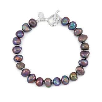 Dower & Hall 10mm Baroque Peacock Pearl Bracelet