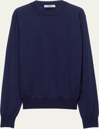 Prada Superfine Cashmere Knit Crewneck Sweater