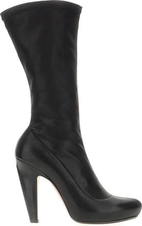 Alexander McQueen 125mm Platform Laarzen - Dames - Laarzen met Hak - Zwart - 37 EU - Leer - Schoenen