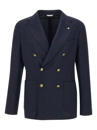 Manuel Ritz x Marzotto wool blazer - Blue