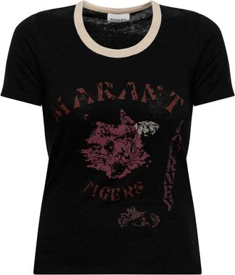Isabel Marant Tops, Dames, Zwart, S, Katoen, Kiliann T-shirt