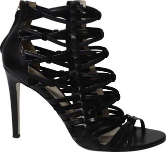 Jason Wu Cage Sandalen in Zwart Leer
