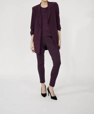 Frank Lyman Design Knit Jacket In Deep Plum
