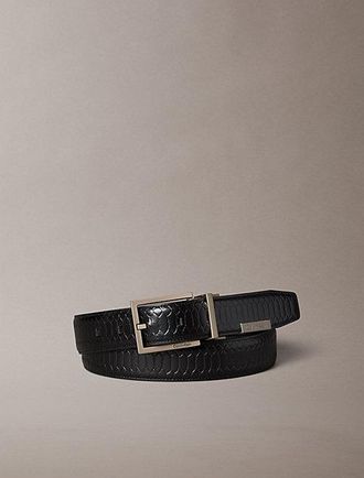 Calvin Klein Reversible Snake Effect Leather Belt