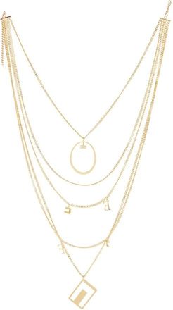 Elisabetta Franchi Accessoires, Dames, Geel, ONE Size, Multi-strand Ketting