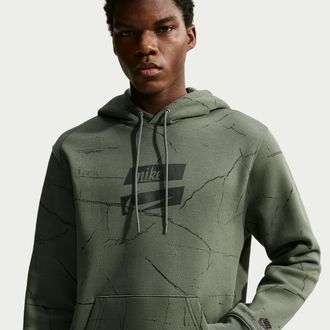 Nike Mens Club Fleece Pullover Hoodie in Green | IM5984-303