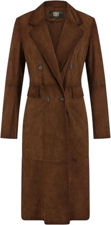Riani Ledermantel - Dames - Mantel - Bruin - L - Jassen