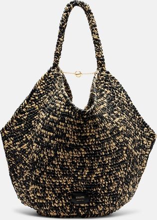 Khaite Lotus Medium raffia tote bag