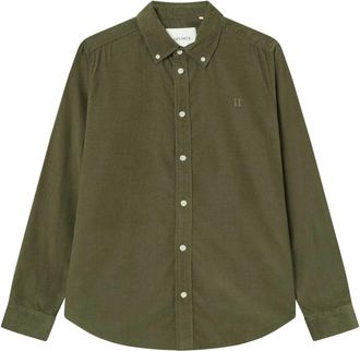 Les Deux Corduroy Overhemd - Heren - Casual Overhemden - Groen - L - Katoen - Overhemden