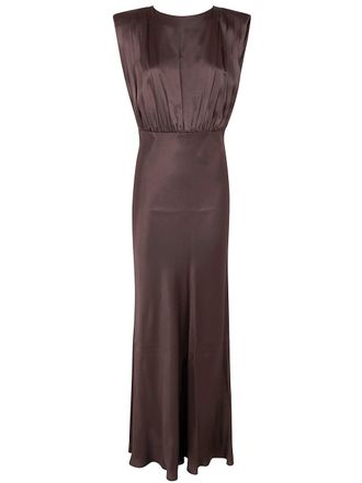 Semicouture Satin Long Dress
