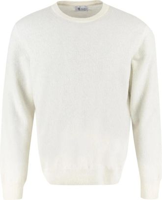 THE (ALPHABET) Trui met ronde hals - Heren - Ronde hals truien - Beige - 2XL - Wol - Truien & Vesten