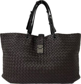 Bottega Veneta Brown Leather Shoulder Bag Tote Bag (Pre-Owned)