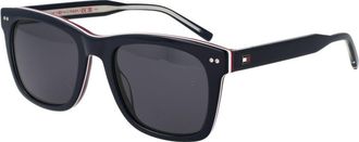 Tommy Hilfiger Mens Square Sunglasses Classic Style Uv Protection - Dark Blue - One Size