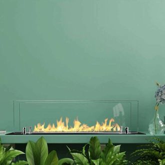 Dmora Quemador Dsassarin, Hornillo, Elemento Calefactor, Incinerador, Made In Italy, 65x65 H21 Cm, Negro Y Plata - Dmora